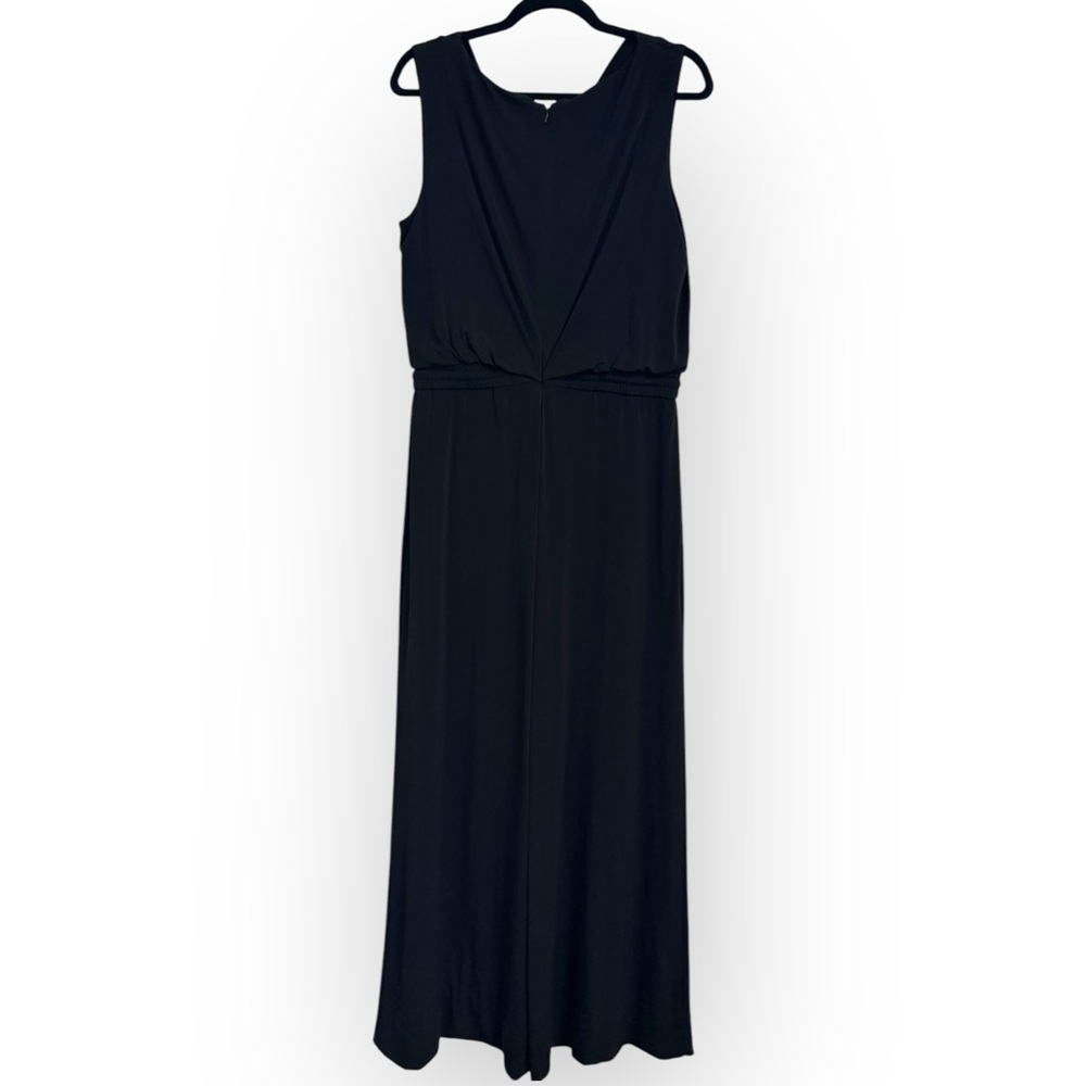 VINCE CAMUTO Cowl Neck Wide-Leg Jersey Jumpsuit, Large, Black - Picture 10 of 12